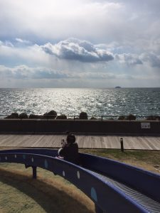 冬の海もちれいねー